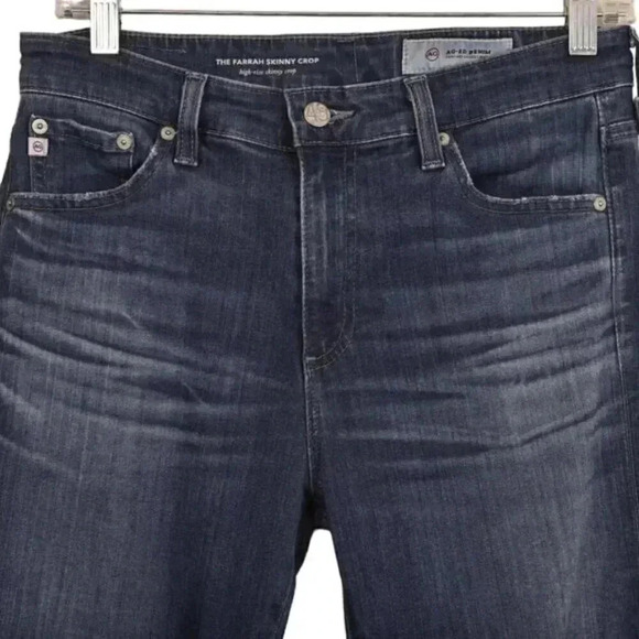 AG Adriano Goldschmied The Farrah  Skinny Crop High Rise Blue Size 27 - Picture 5 of 15